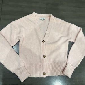 Francesca's Collection - Glo Fashion V Neck Light Pink Button Down size small